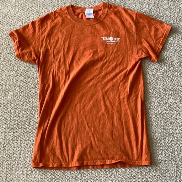 Gildan University of Texas Longhorns Burnt Orange T-Shirt Bevo Forever Small EUC - Picture 3 of 6